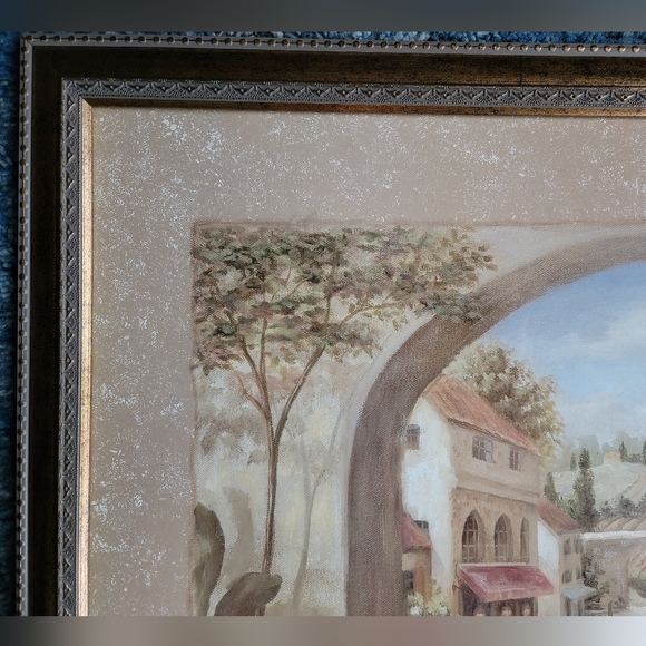Quaint Town Vivian Flasch ART Large Italian Framed Print - Picture 2 of 10